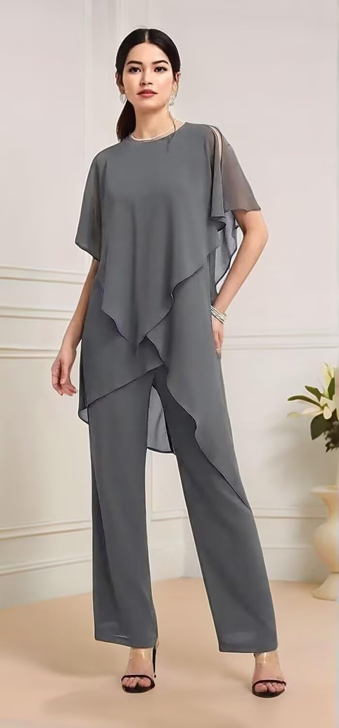 Elegant Dusty Blue Pant Suit for Mother of the Bride