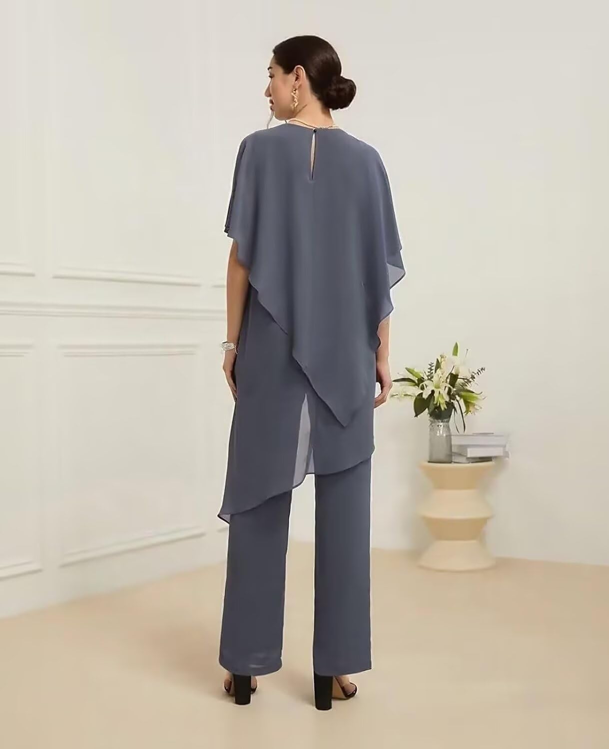 Elegant Dusty Blue Pant Suit for Mother of the Bride