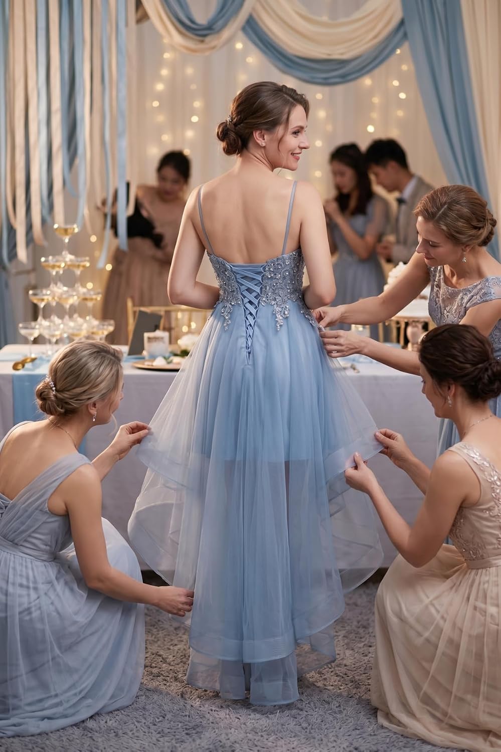 Dusty‑Blue Dream: The WinKitor Tulle Dress That Turns Heads