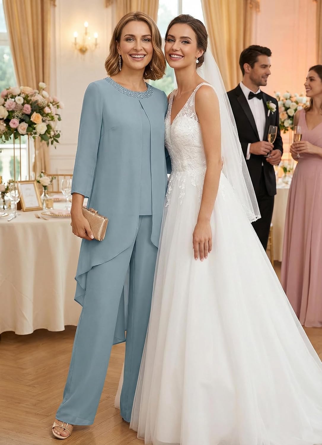 Why the Dustyblue Chiffon Mother‑of‑the‑Bride Pantsuit Might Just Be Your Go‑To Wedding Outfit