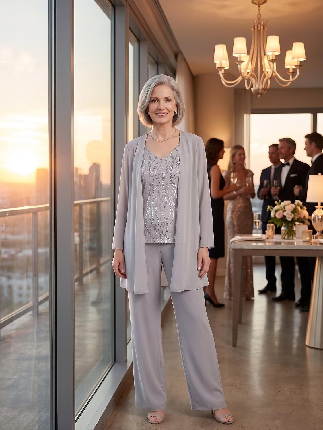 Champagne Elegance: A Mother‑of‑the‑Bride Pant Suit That Works
