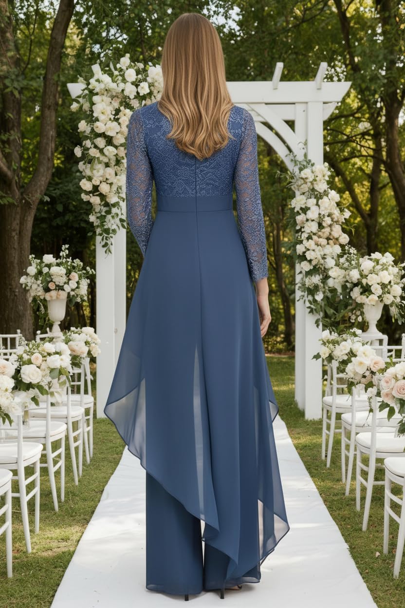 Why the Dusty Blue Chiffon Lace Jumpsuit Is the Mother‑of‑the‑Bride’s Secret Weapon