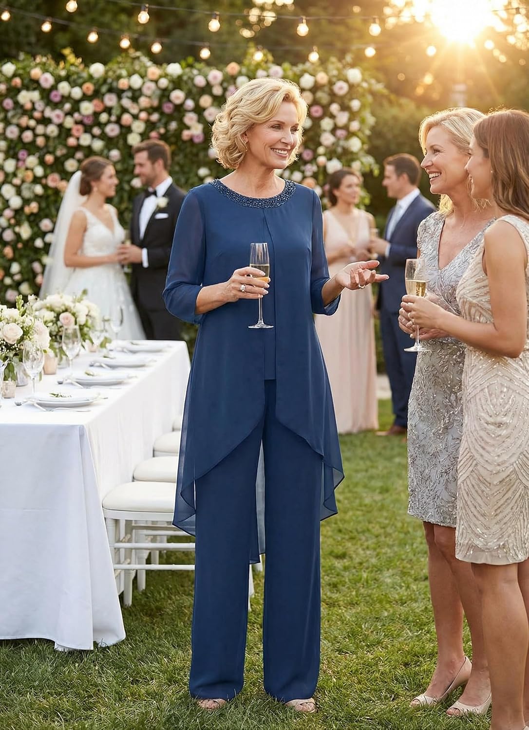 Why the Dustyblue Chiffon Mother‑of‑the‑Bride Pantsuit Might Just Be Your Go‑To Wedding Outfit