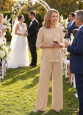 Dusty Blue Mother‑of‑the‑Bride Pantsuit, Elegance in Chiffon