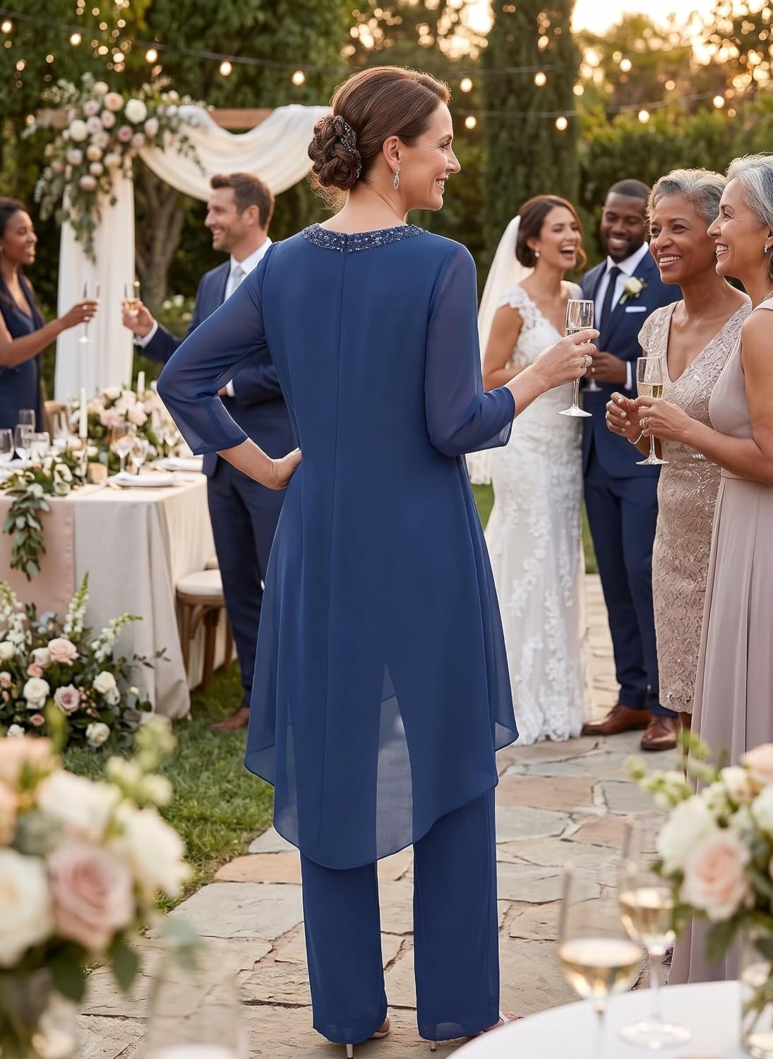 Why the Dustyblue Chiffon Mother‑of‑the‑Bride Pantsuit Might Just Be Your Go‑To Wedding Outfit
